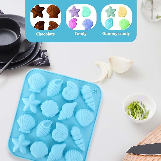 16 Cavity Shell Fish Silicone Chocolate Mold | Havelockshop