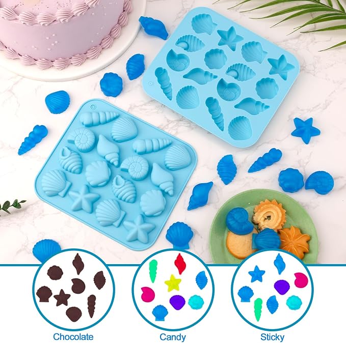 16 Cavity Shell Fish Silicone Chocolate Mold | Havelockshop