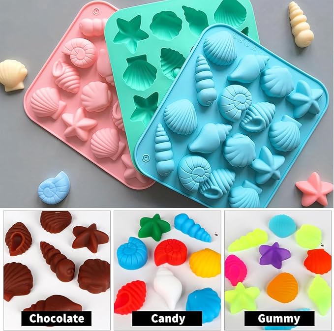 16 Cavity Shell Fish Silicone Chocolate Mold | Havelockshop