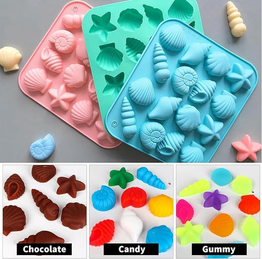 16 Cavity Shell Fish Silicone Chocolate Mold | Havelockshop