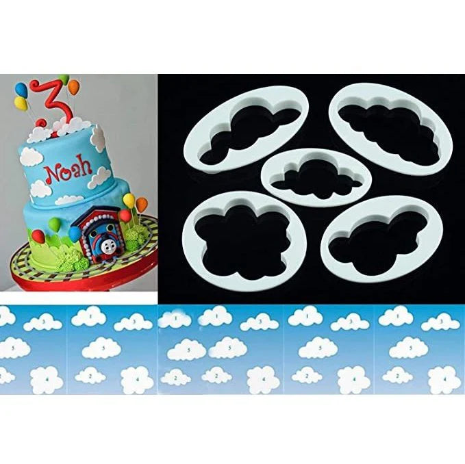 Cloud Fondant & Cookie Cutter 5Pcs Set HaveLock Shop
