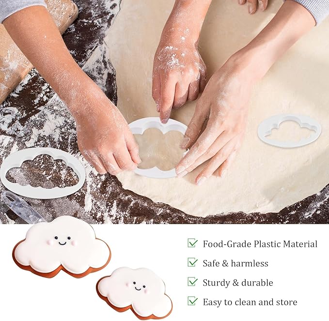 Cloud Fondant & Cookie Cutter 5Pcs Set HaveLock Shop