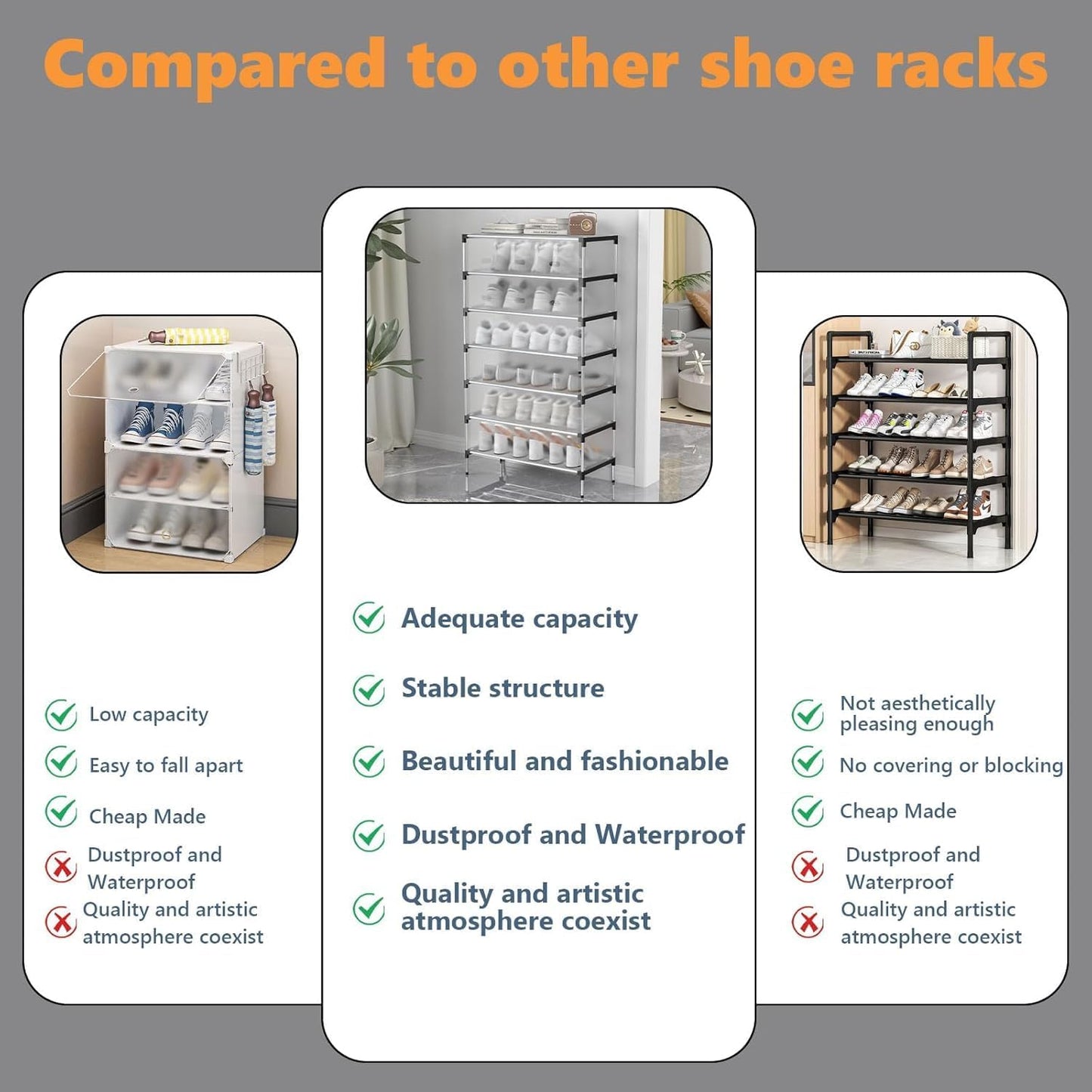 Dustproof shoe rack