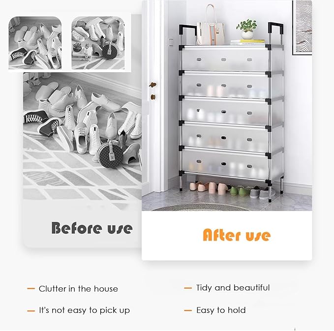 5-Tier Dustproof  Shoe Rack