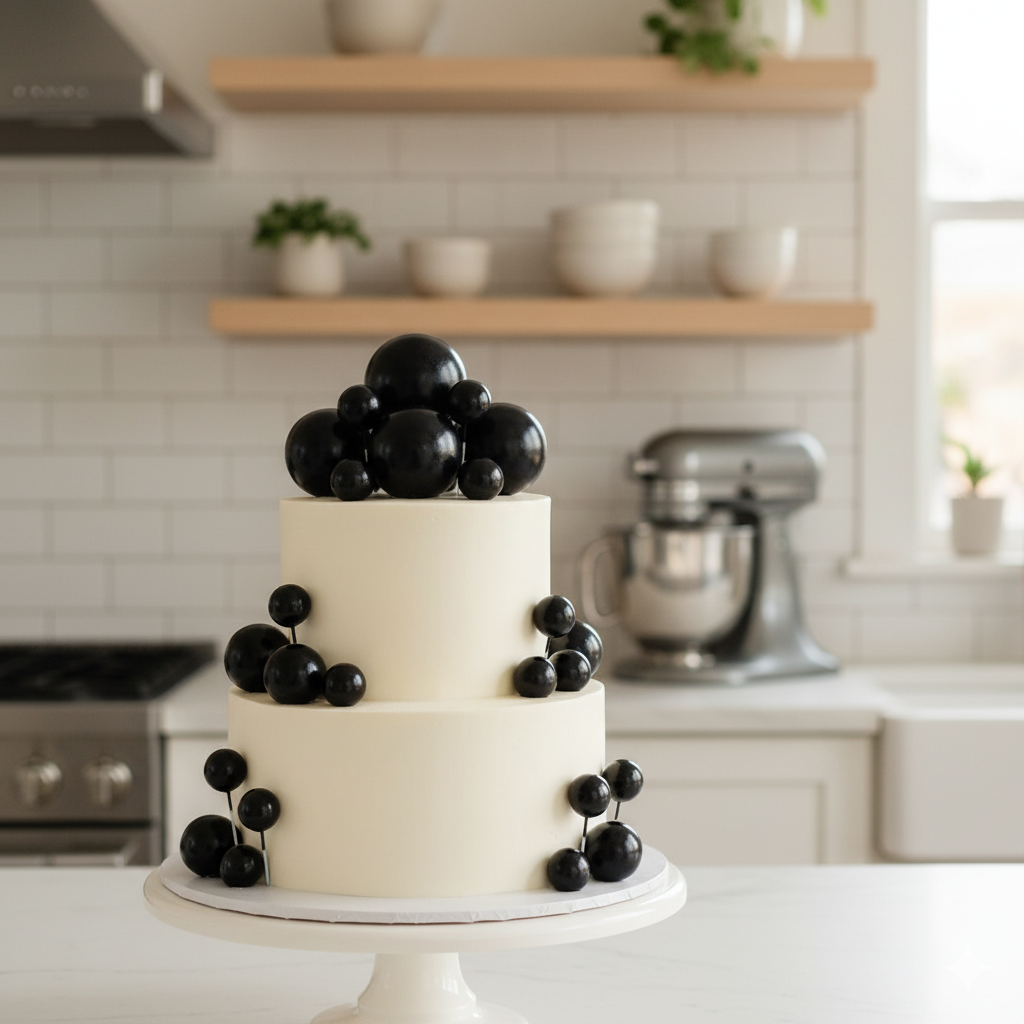 Artificial Black Faux Ball Topper 20Pcs Set HaveLock Shop