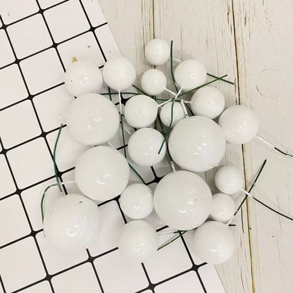 Artificial White Faux Ball Topper 20Pcs Set HaveLock Shop