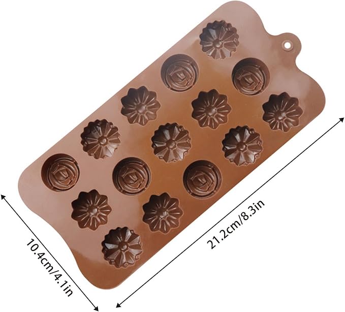 Silicone 15 Cavity Flower Rose Chocolate Mold HaveLock Shop