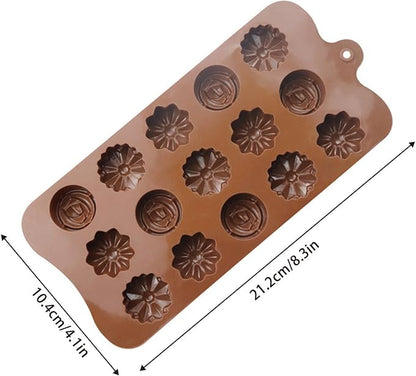 Silicone 15 Cavity Flower Rose Chocolate Mold HaveLock Shop