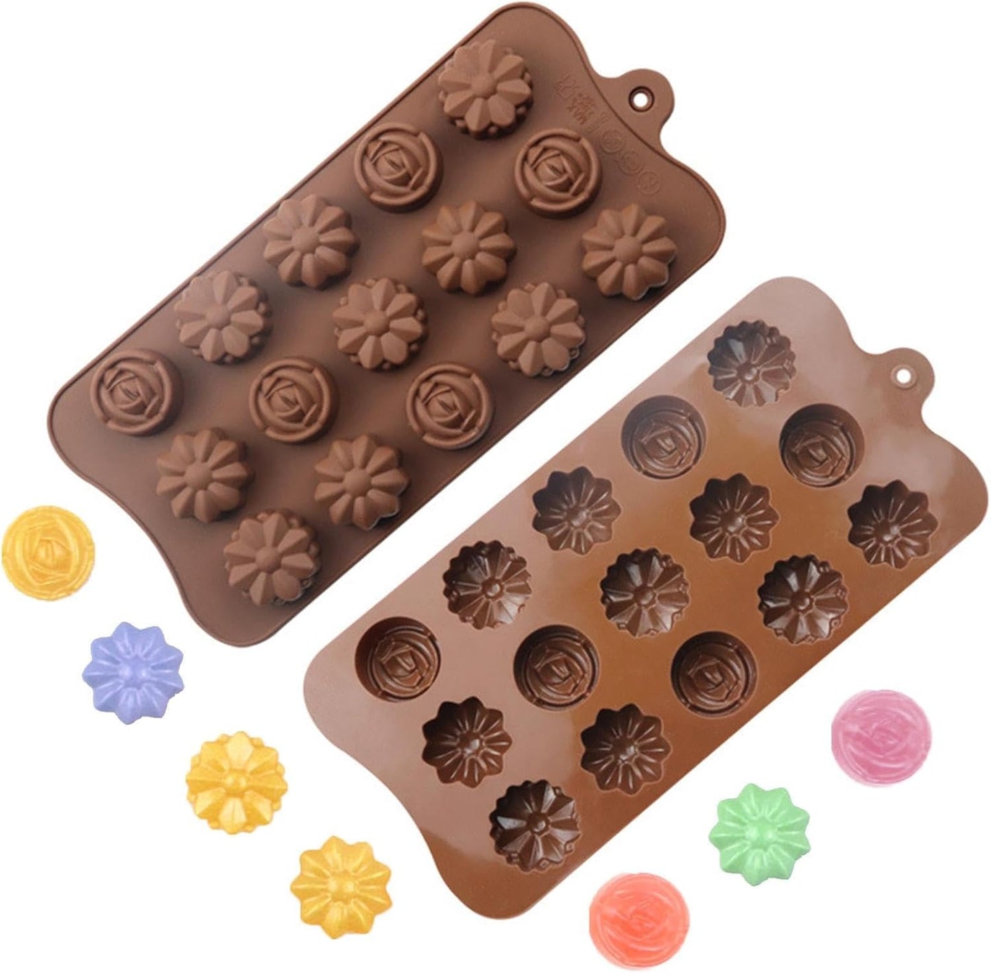 Silicone 15 Cavity Flower Rose Chocolate Mold HaveLock Shop