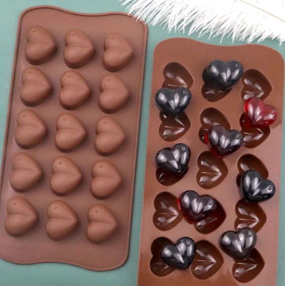 Silicon 15pc Heart Dot Chocolate Mold HaveLock Shop