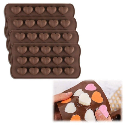 Silicon 15pc Heart Dot Chocolate Mold HaveLock Shop