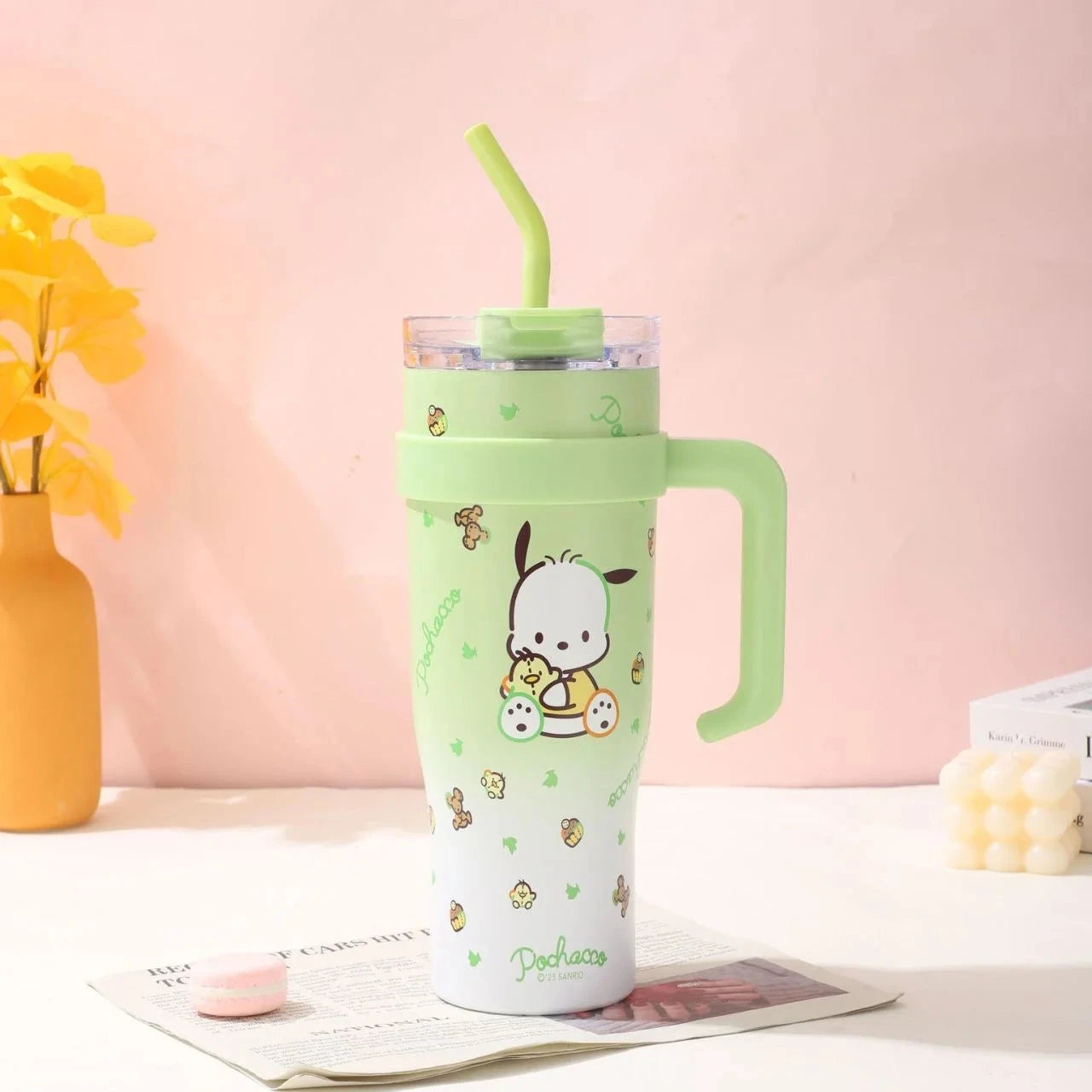 New 1200Ml Cartoon Sanrio My Melody Hello Kitty Thermos Cup High Capacity Kawaii Stainless Steel Water Cup Kuromi Sippy Cup HaveLock Shop