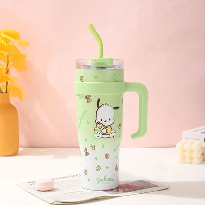 New 1200Ml Cartoon Sanrio My Melody Hello Kitty Thermos Cup High Capacity Kawaii Stainless Steel Water Cup Kuromi Sippy Cup HaveLock Shop
