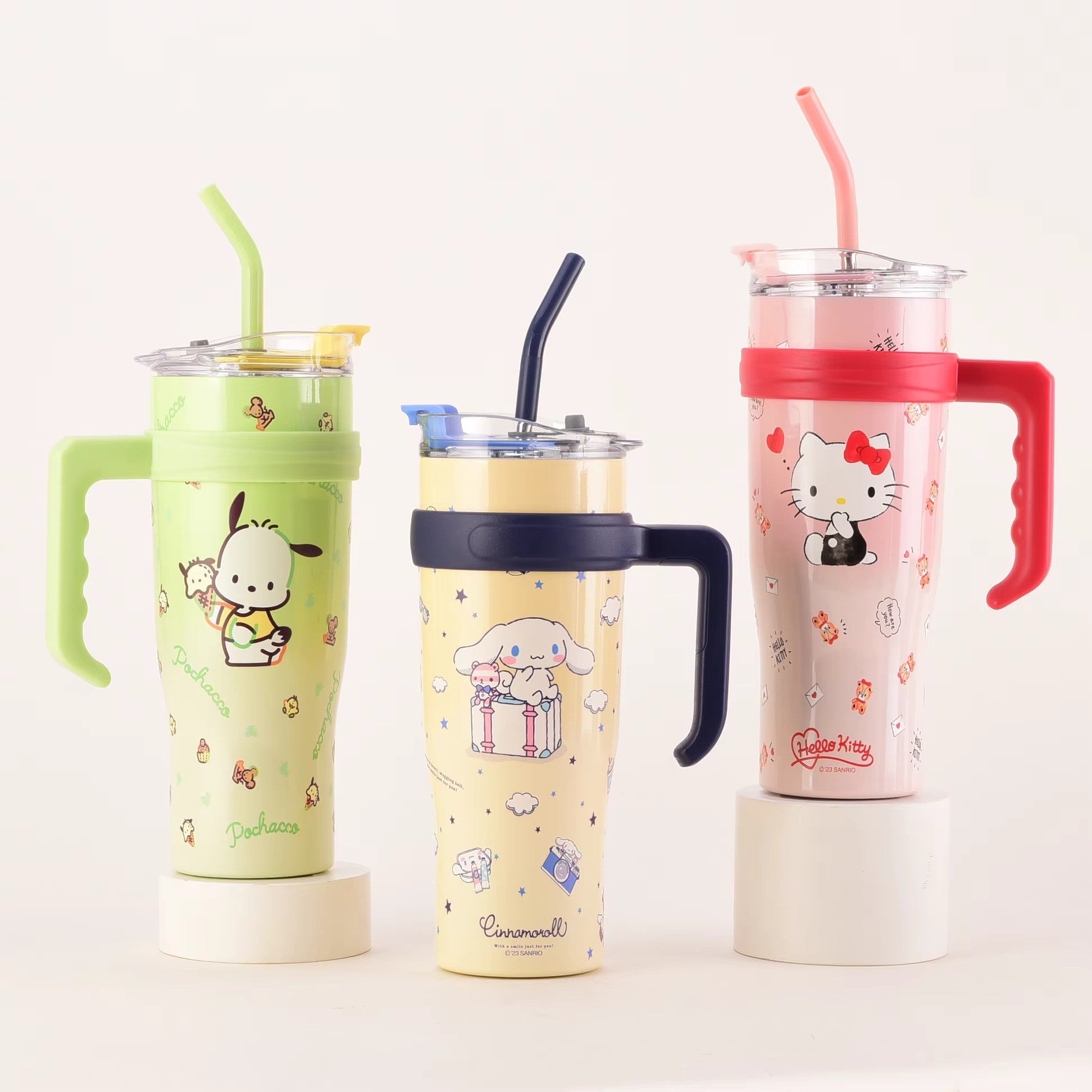 New 1200Ml Cartoon Sanrio My Melody Hello Kitty Thermos Cup High Capacity Kawaii Stainless Steel Water Cup Kuromi Sippy Cup HaveLock Shop