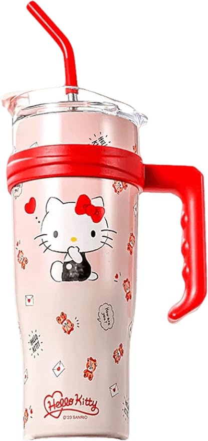 New 1200Ml Cartoon Sanrio My Melody Hello Kitty Thermos Cup High Capacity Kawaii Stainless Steel Water Cup Kuromi Sippy Cup HaveLock Shop