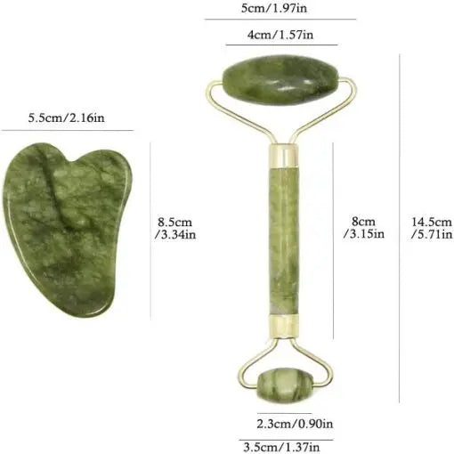 Jade Face Roller & GuaSha Stone