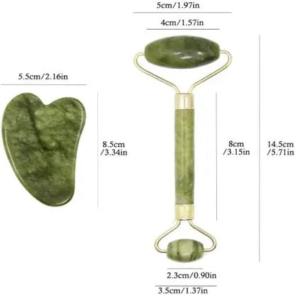 Jade Face Roller & GuaSha Stone