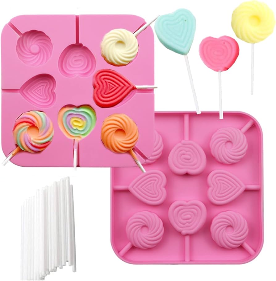 Spiral Heart Circle Silicone Lollipop Mold HaveLock Shop