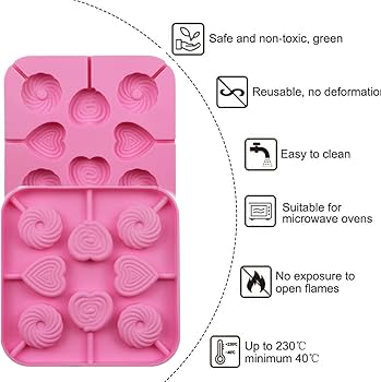Spiral Heart Circle Silicone Lollipop Mold HaveLock Shop