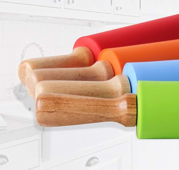 Silicon Dough Rolling Pin wooden Hnadle Havelockshop