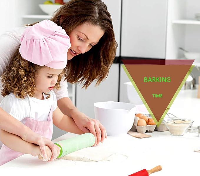 Silicon Dough Rolling Pin wooden Hnadle Havelockshop