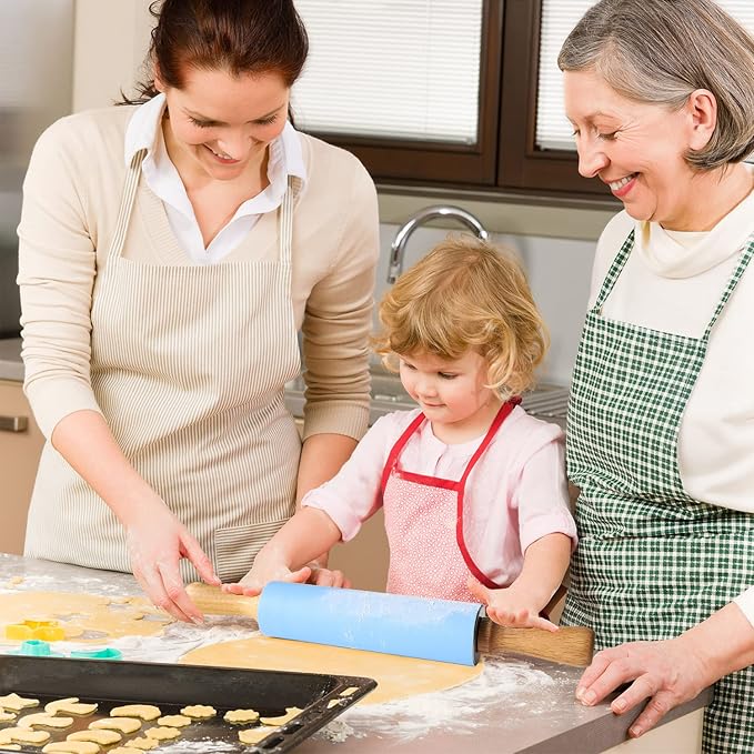 Silicon Dough Rolling Pin wooden Hnadle Havelockshop