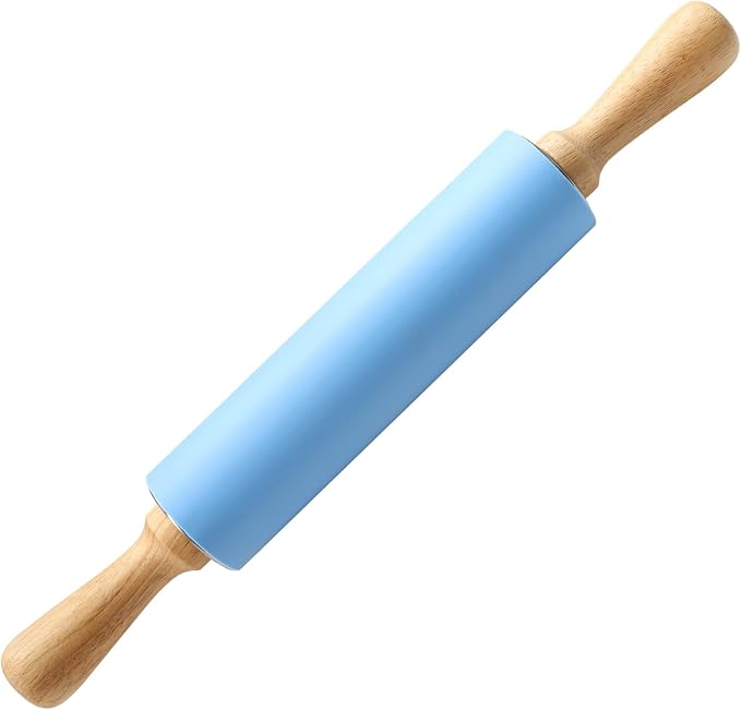 Silicon Dough Rolling Pin wooden Hnadle Havelockshop