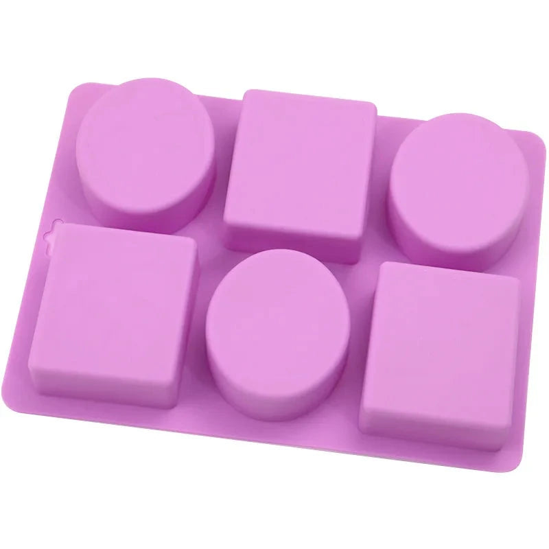 Round and Square Silicone Soap Mould 6 cavity HaveLock Shop