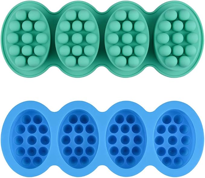 Silicone Massage Soap Mold 4-Cavity Soap Making Mold
