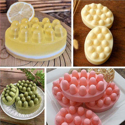 Silicone Massage Soap Mold 4-Cavity Soap Making Mold