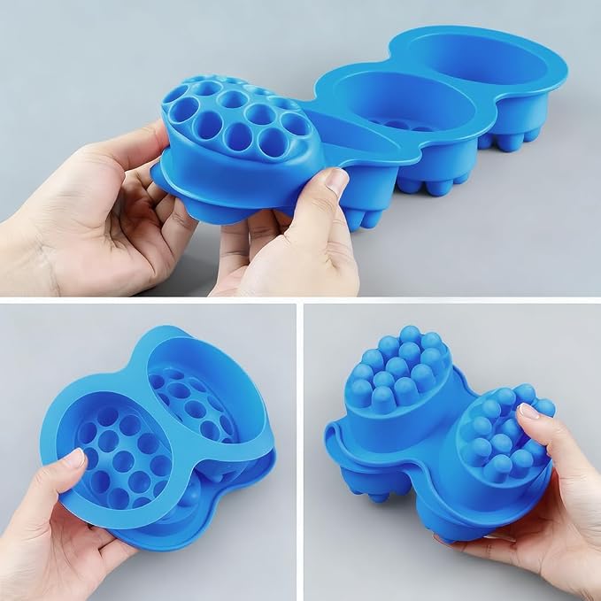 Silicone Massage Soap Mold 4-Cavity Soap Making Mold