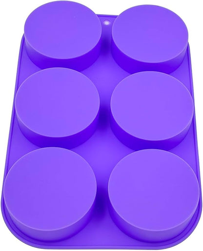 (New) Silicon Soap Mold Round 6 cavity HaveLock Shop