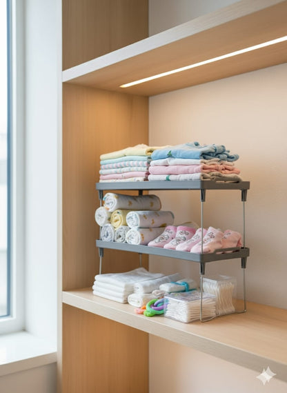 Stack Up Shelf with Steel Metal Leg - SINGLE LAYER HaveLock Shop