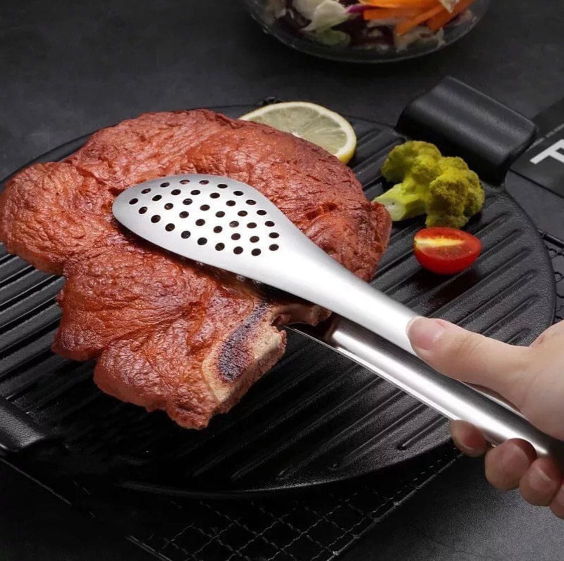 Stainless Steel Food Tong Mini, Kitchen Utensil Buffet Cooking Tool HaveLock Shop
