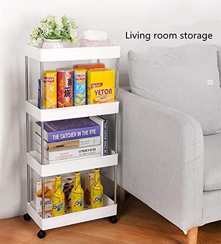 4 Tier Kitchen Trolley Storage Rack with Wheels | Havelockshop