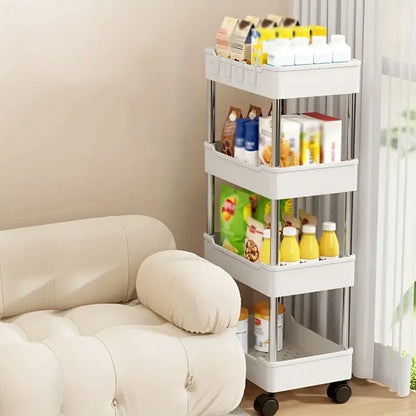 4 Tier Kitchen Trolley Storage Rack with Wheels | Havelockshop
