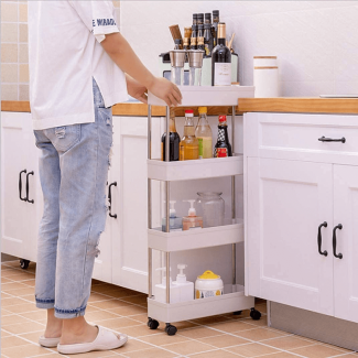 4 Tier Kitchen Trolley Storage Rack with Wheels | Havelockshop