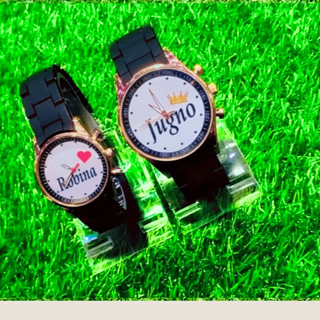 Customize Couple Chronograph Watch Name & Picture Watches HaveLock Shop