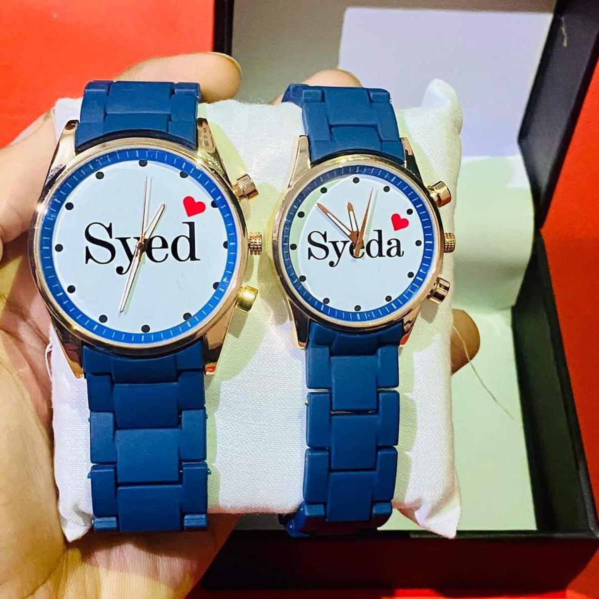 Customize Couple Chronograph Watch Name & Picture Watches HaveLock Shop