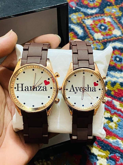 Customize Couple Chronograph Watch Name & Picture Watches HaveLock Shop