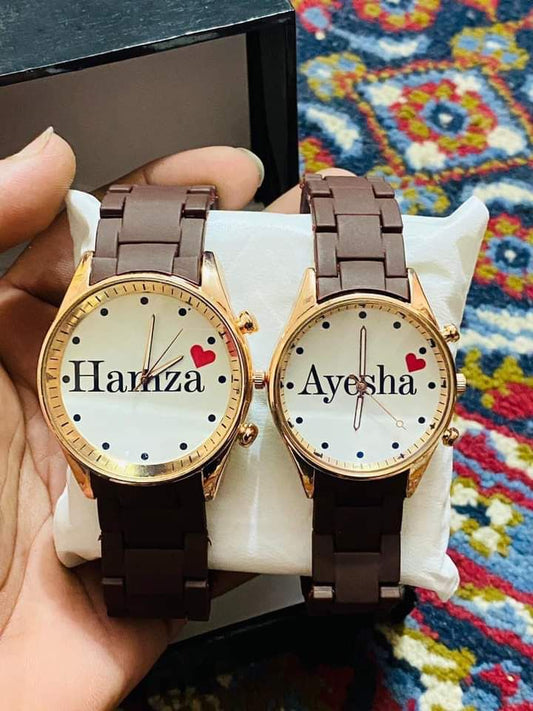 Customize Couple Chronograph Watch Name & Picture Watches HaveLock Shop